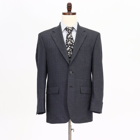 Ralph Lauren 40R Blue HT 2-Button Sport Coat Blazer Jacket V657